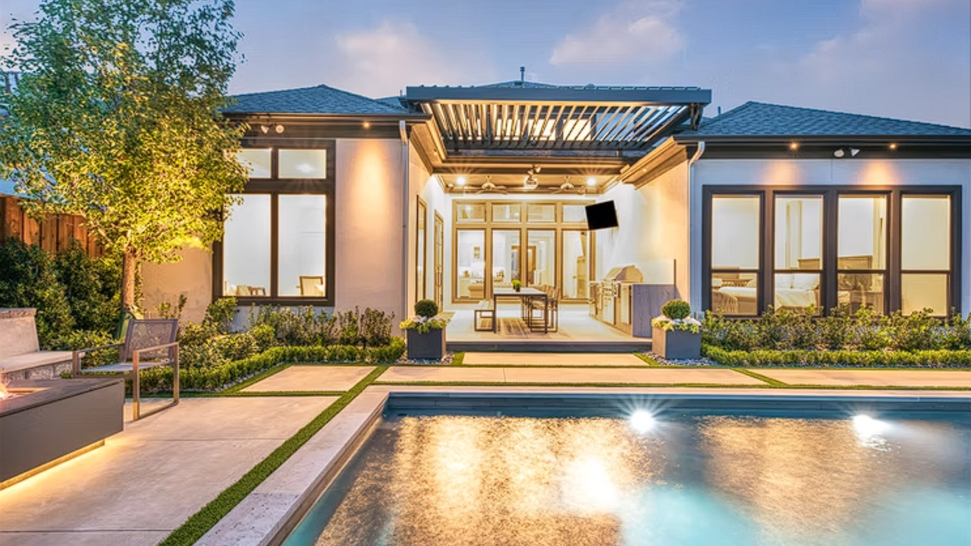 Luxury louvered patio installation