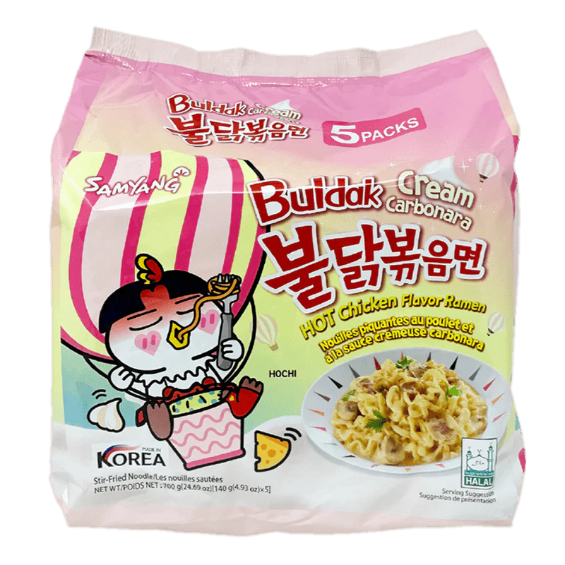 Samyang Buldak Carbonara Hot Chicken Ramen  ( 140g x5)