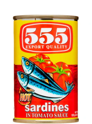 555 Sardines in Hot Tomato Sauce 155g