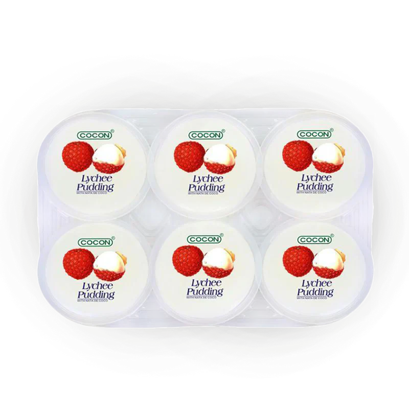 Cocon Nata de Coco Cup Pudding Tray - Lychee ( 6x80g)