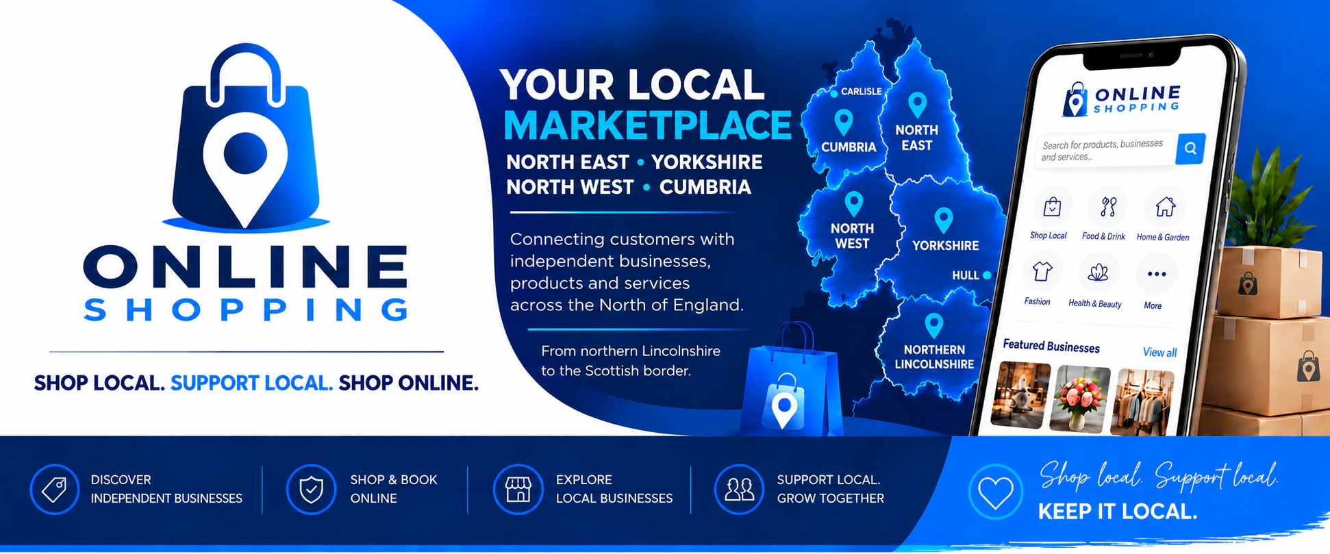 Online Shopping platform header